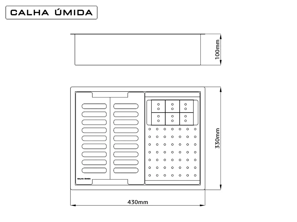 CALHA ÚMIDA QUADRATTA PRATIC 3M 2020.webp