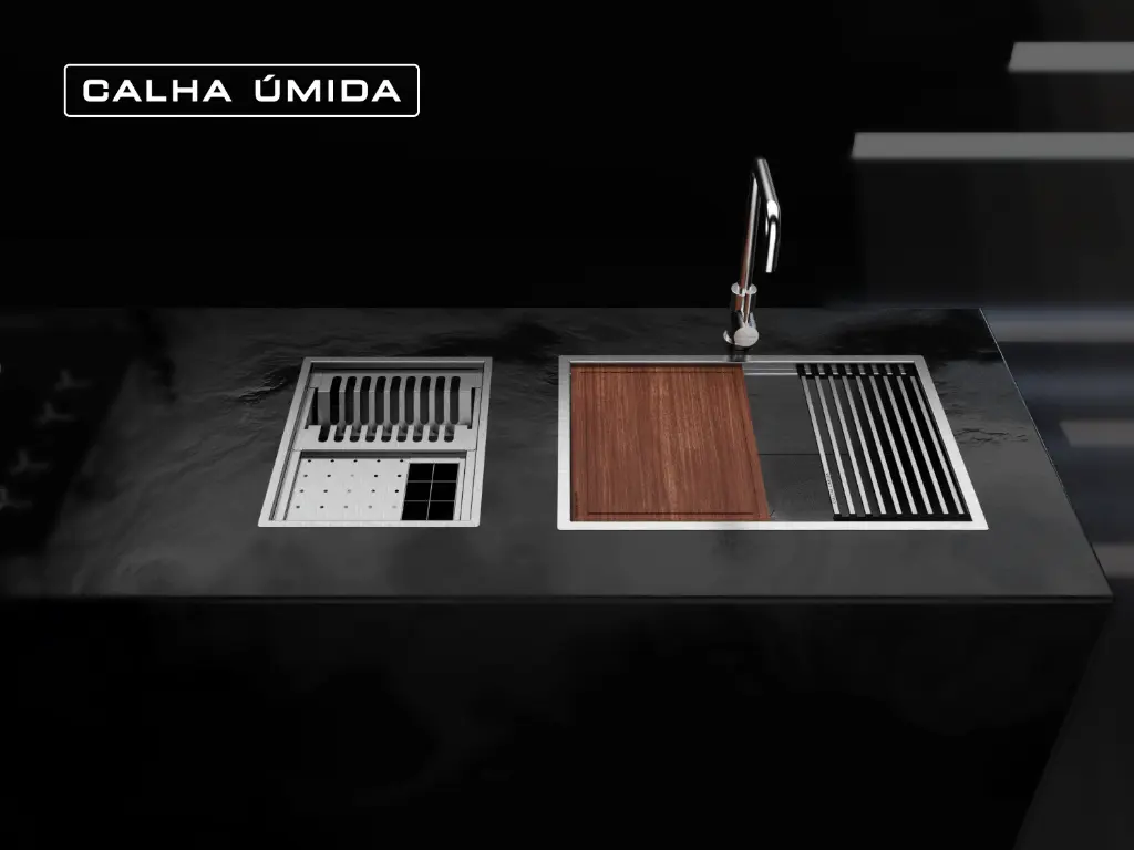 3855 - CUBA DE SOBREPOR CALHA UMIDA PLATINO 600X400 COM KIT 2.webp