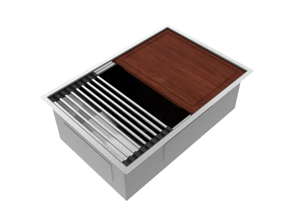 3855 - CUBA DE SOBREPOR CALHA UMIDA PLATINO 600X400 COM KIT 5.webp