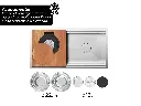 Workstation sink with wooden cutting board