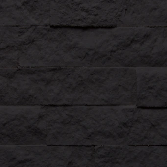 WIDE STRIP STONE Soft Stone Wall Panel (Black)