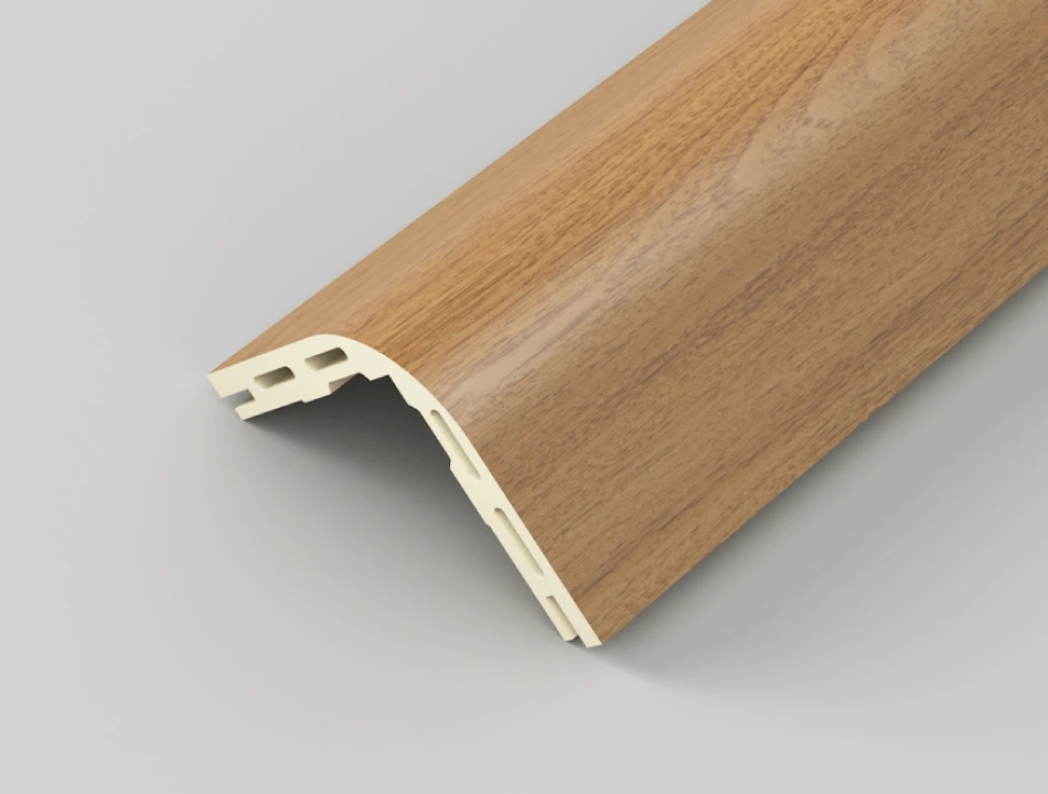 (8mm) 50x50mm Bamboo Charcoal Double-Groove Curved External Corner (YW1801)