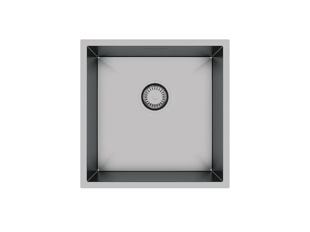 [4445] Cuba De Sobrepor Quadratta 40x40cm Em Aço Inox Escovado c Válvula De Ø4.1/2