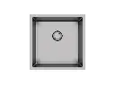 Cuba De Sobrepor Quadratta 40x40cm Em Aço Inox Escovado c Válvula De Ø4.1/2