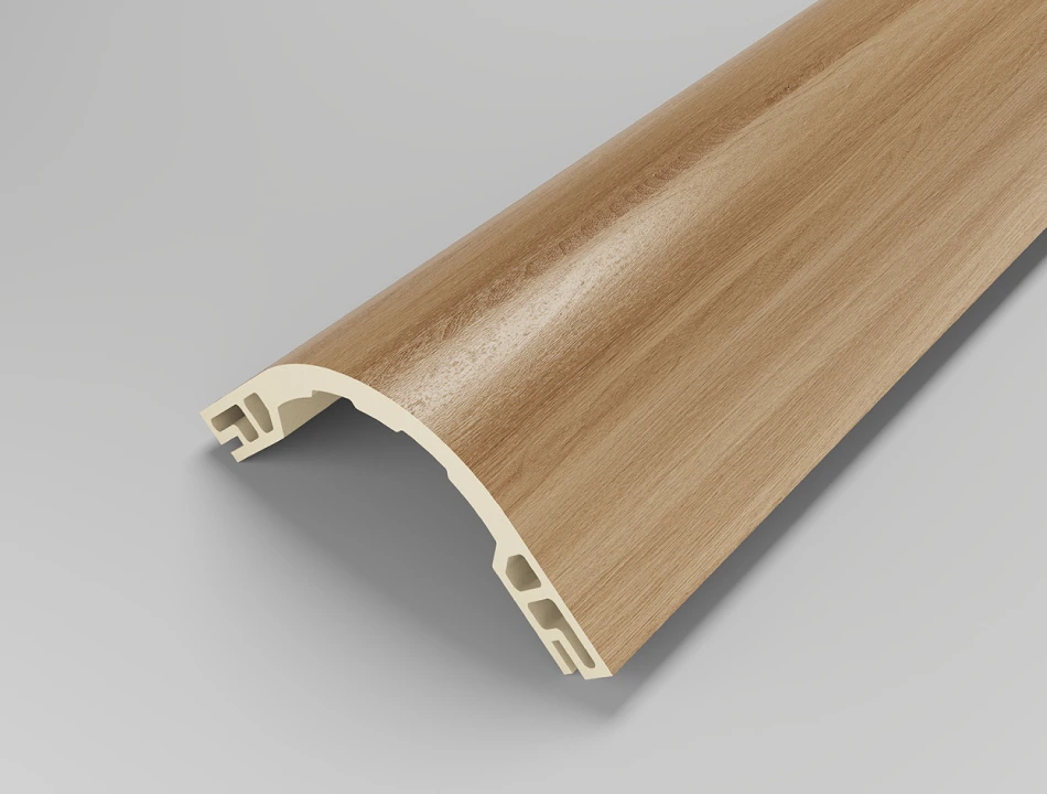 (12mm) 70x70mm Bamboo Charcoal Double-Groove Curved External Corner