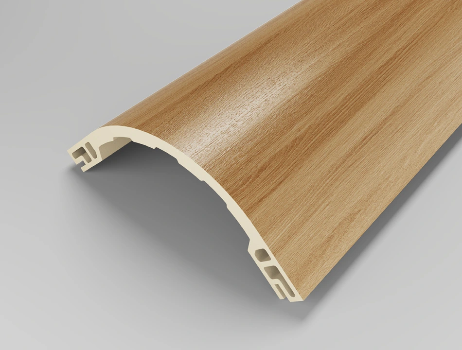 (12mm) 90x90mm Bamboo Charcoal Double-Groove Curved External Corner (YW1801)