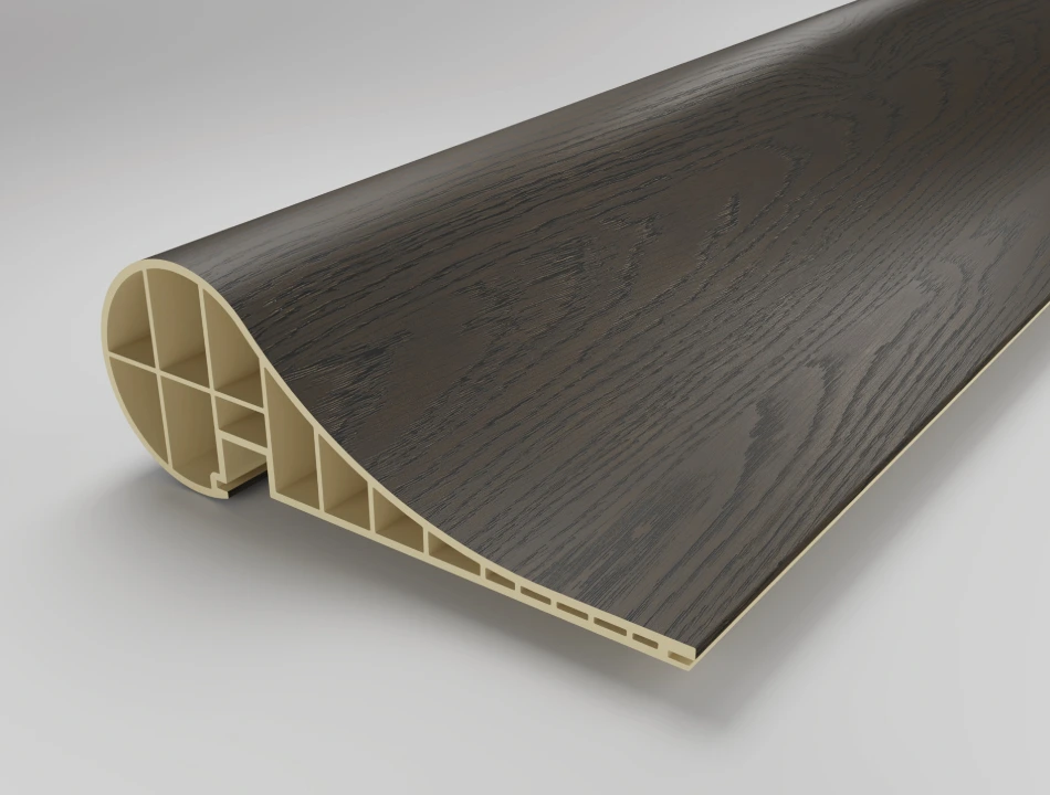 H228 Bamboo Charcoal Architectural Wave Edge Trim (228x82mm) (YW1801)