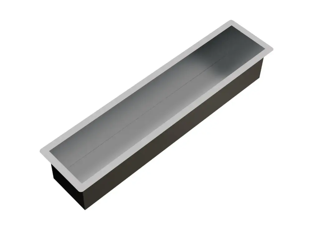[1547] Calha Seca Kitchen De Sobrepor 57cm Em Aço Inox Escovado