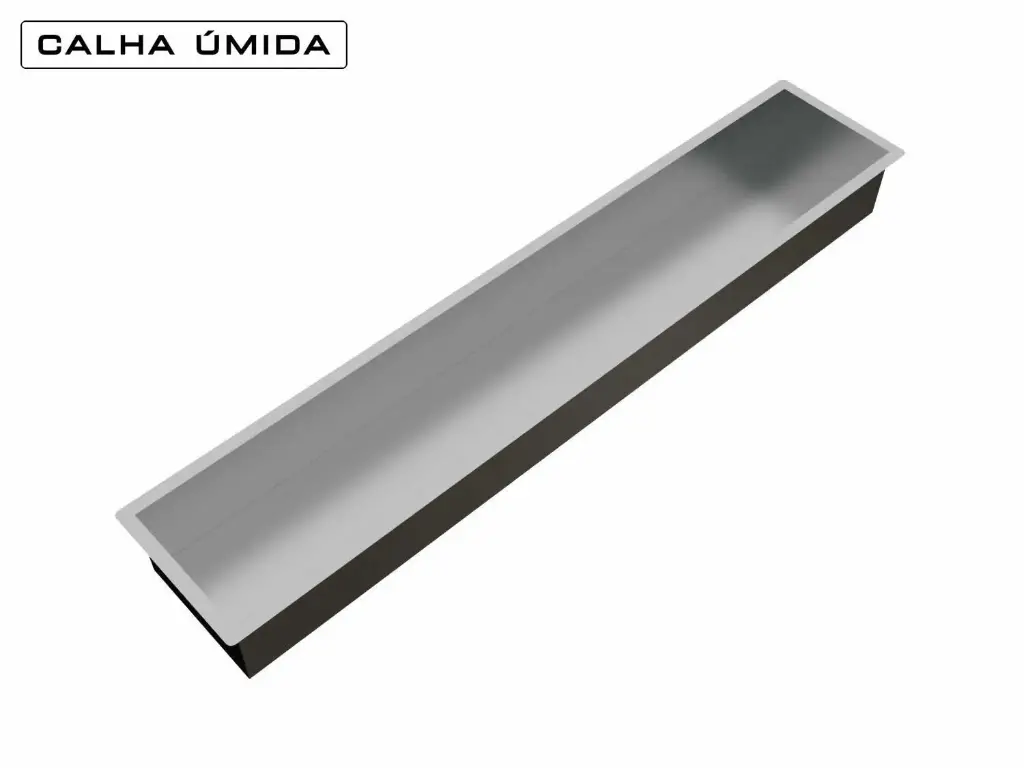 Top-Mount Calha Seca Kitchen 100cm in Brushed Stainless Steel