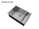 Cuba De Sobrepor Quadratta 60x40cm Em Aço Inox Escovado c Escorredor e Válvula De Ø4.1/2"