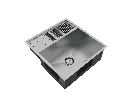 Cuba Quadratta 54x58cm em Inox Escovado com Canal de Escoamento Integrado