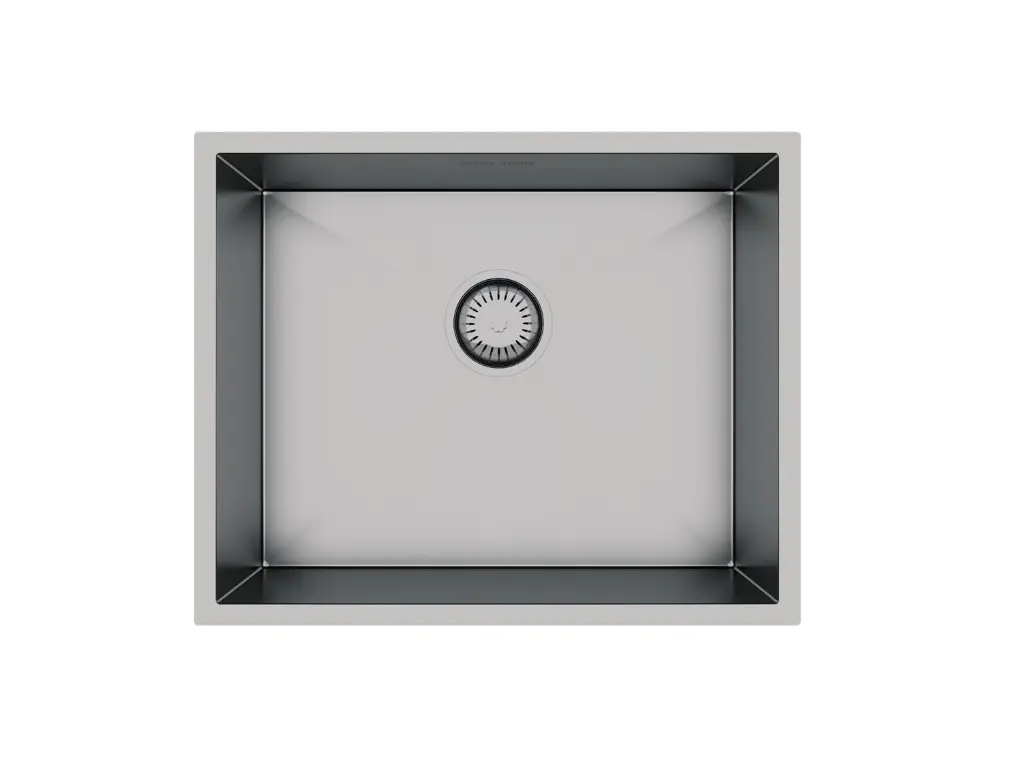 Cuba De Sobrepor Quadratta 50x40cm Em Aço Inox Escovado c Válvula De Ø4.1/2"