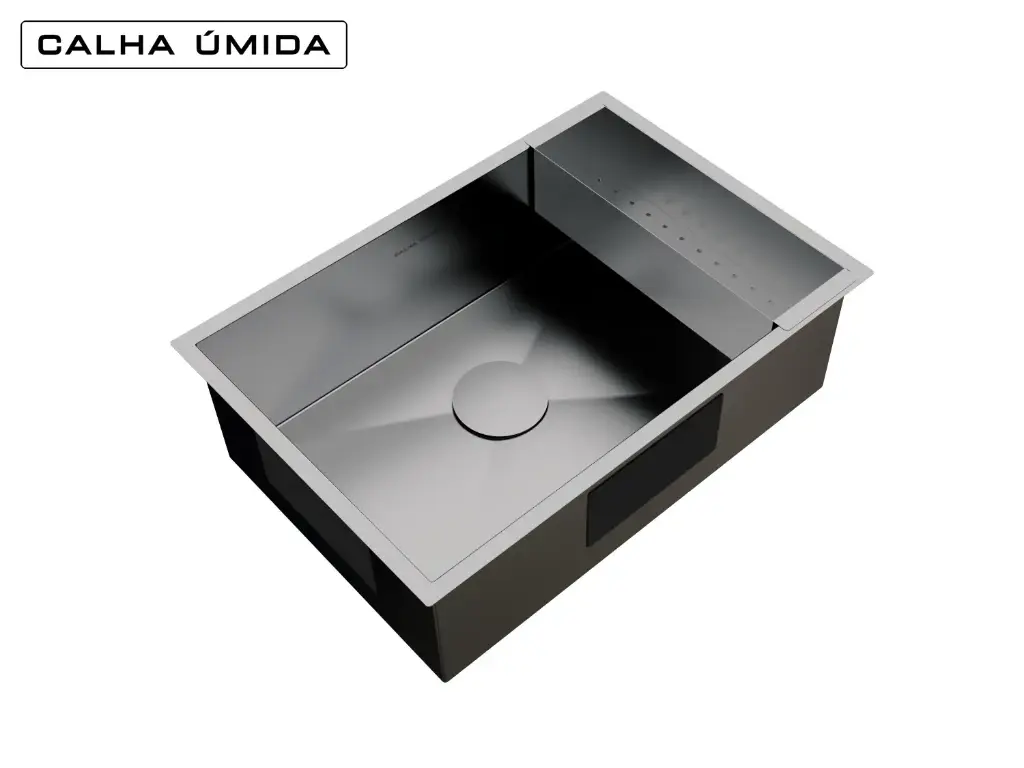 [2450] Escorredor Para Cuba 42,3x12x10 Em Aço Inox Com Acabamento Escovado
