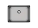 The 'Quadratta' 50×40 cm Undermount Sink in Brushed Stainless Steel with 4½″ Drain Assembly
