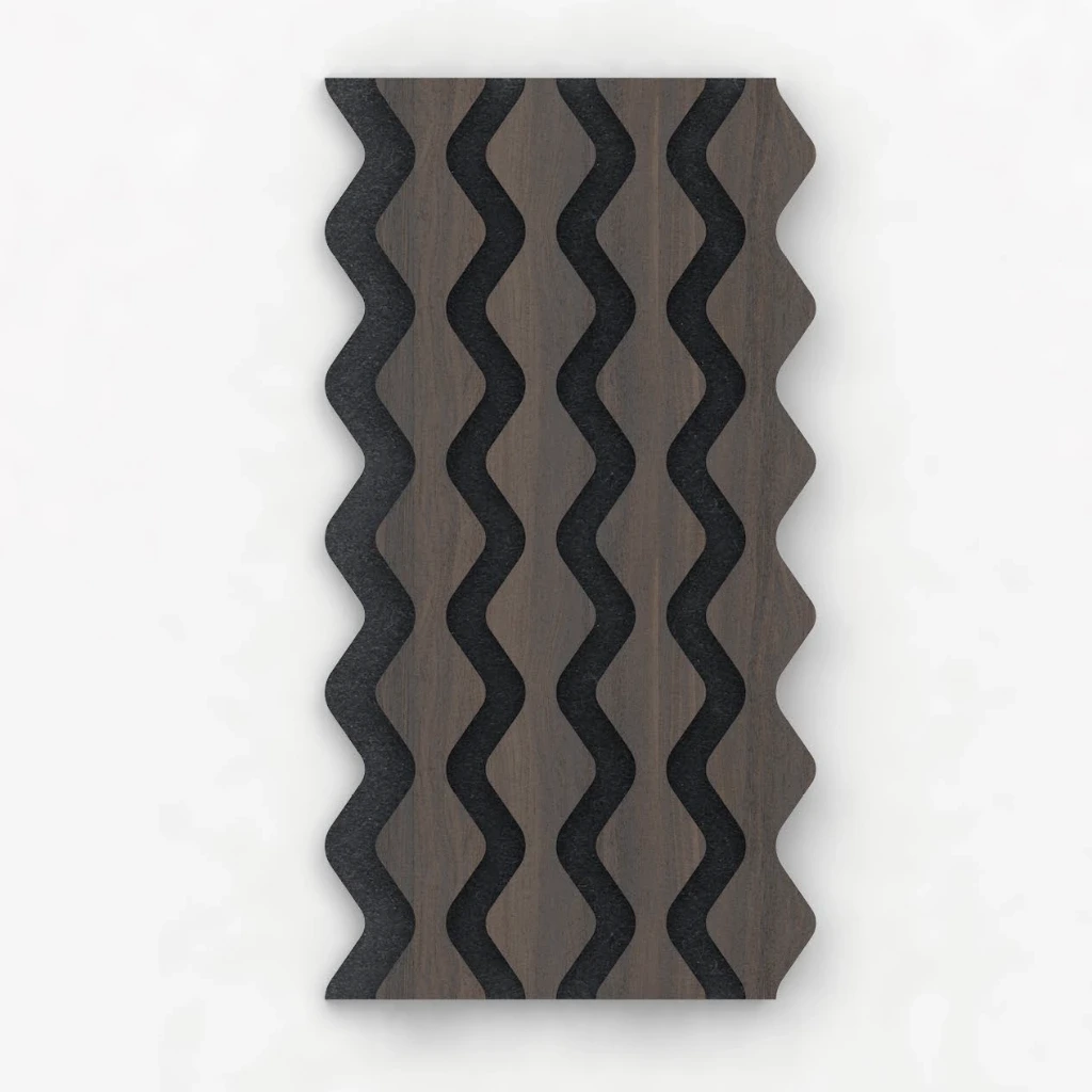 [218-YW1801] 218 Sound Absorption Panel - Rhomb Ripple Grille - Wood Grain Series (YW1801)