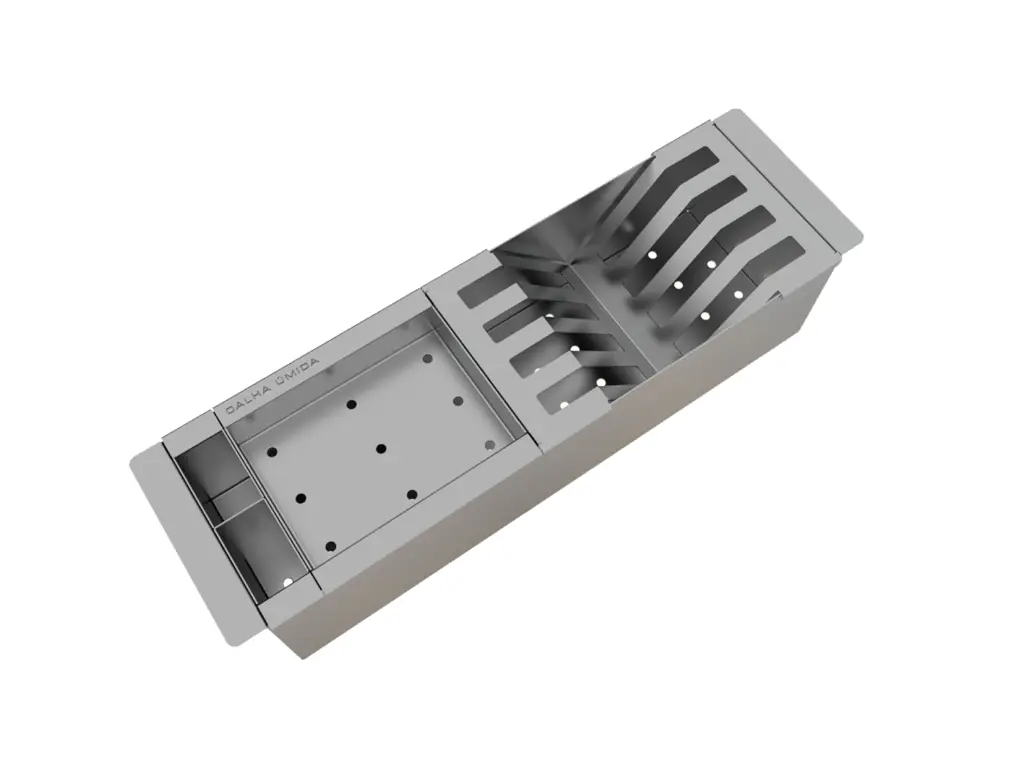 [3847] Kit Cesto Escorredor Mini Calha Úmida 3 Módulos 42,3x12cm