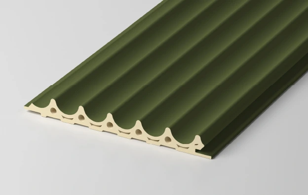 157 Painel de Parede Ripado com Grade Interna Arco - Série Cor Sólida
