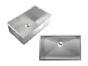 Cuba De Sobrepor Quadratta 60x35cm Em Aço Inox Escovado c Válvula De Ø3.1/2"
