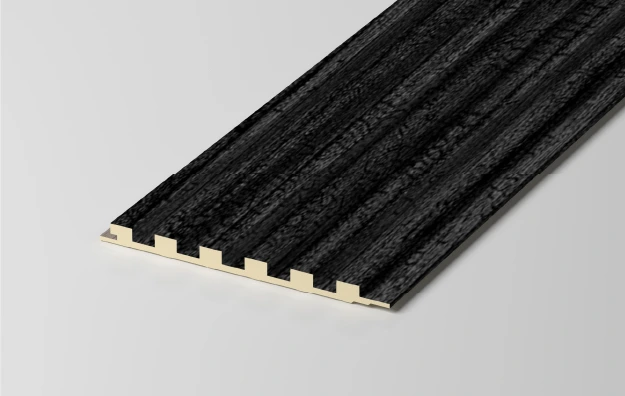 120x9 Solid Grid Fluted Wall Panel - Stone Series