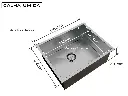 Cuba De Sobrepor Quadratta 50x40cm Em Aço Inox Escovado c Escorredor 12x5cm e Válvula De Ø4.1/2"