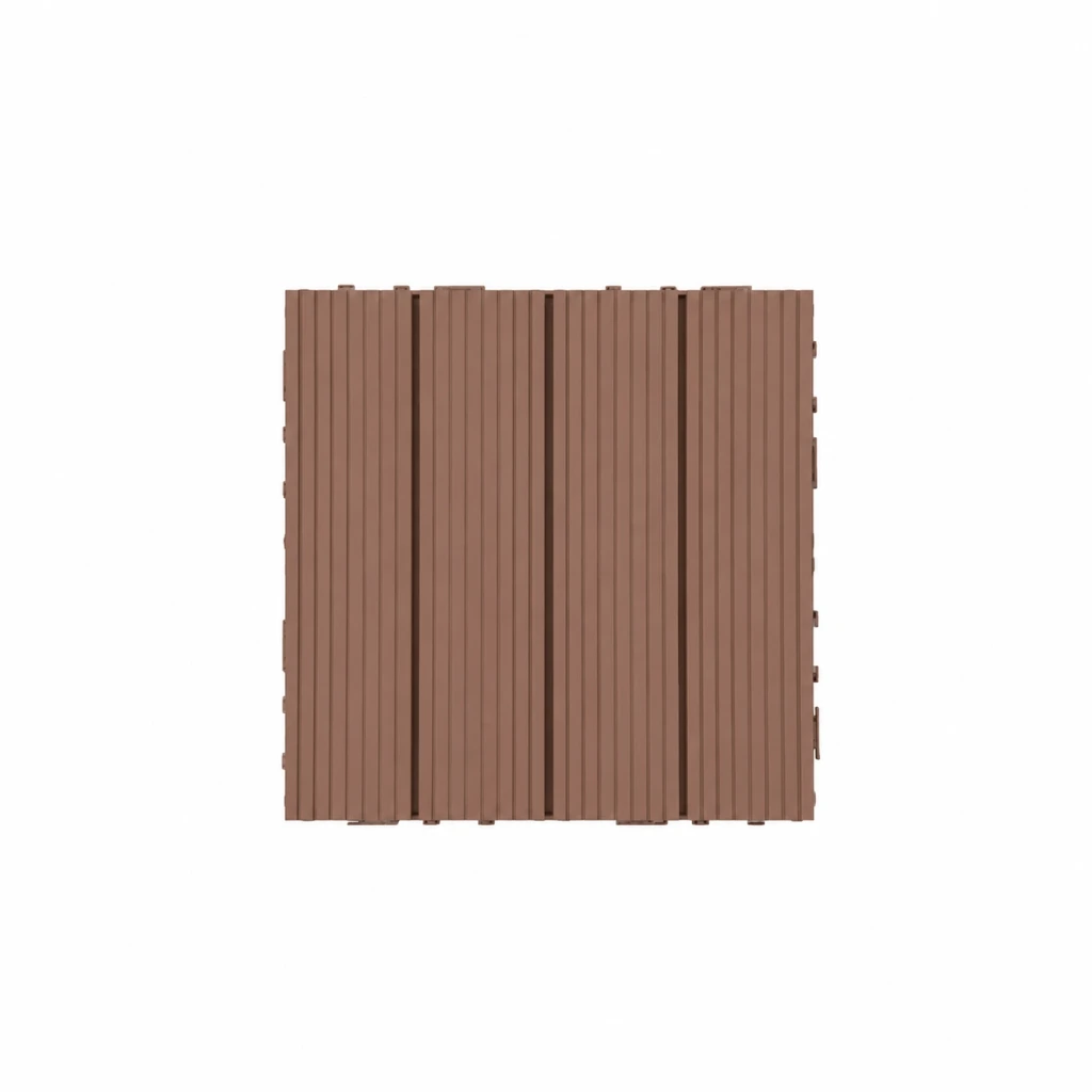 Mosaicos de Deck de Encaixe PE DIY - Quatro Ripas (Série Cores Sólidas)