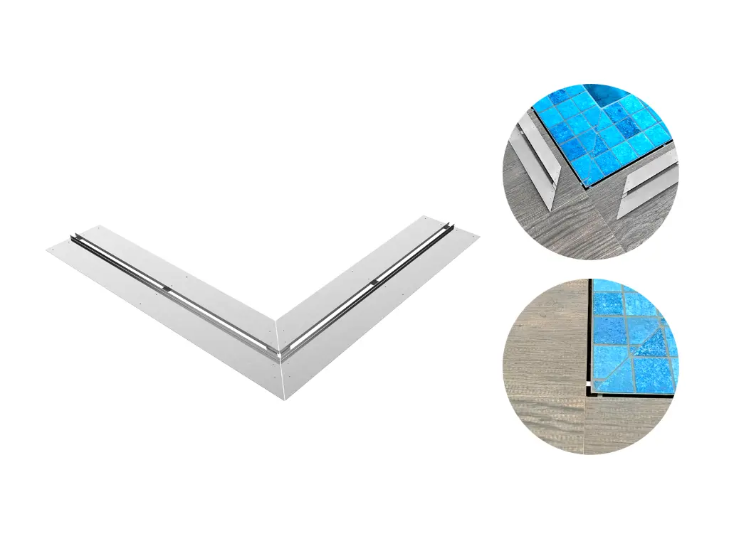 [4175] Ralo de Canto Slim Linear Calha Úmida Para Borda de Piscina 50x12cm