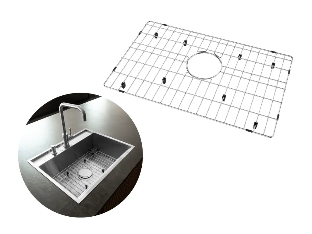 [4179] Grade Aramada Quadratta 60x37 Em Aço Inox Eletropolido para Cuba Platino Exclusive