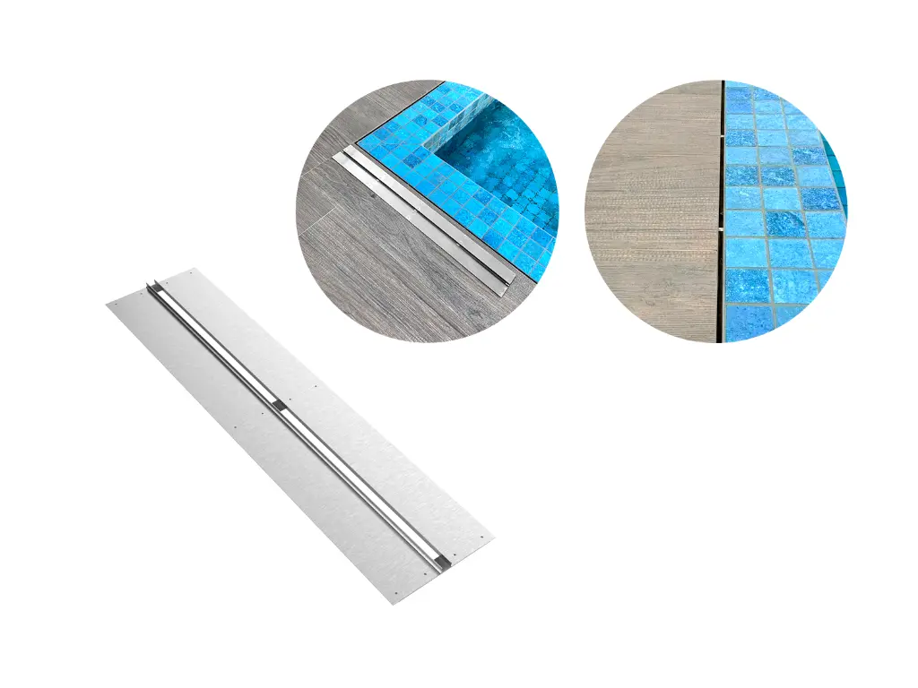 [4180] Ralo Slim Linear Calha Úmida Para Borda de Piscina 50x12cm