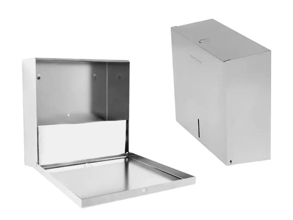 [4206] Dispenser de Papel Toalha Calha Úmida Pro Em Aço Inox Escovado