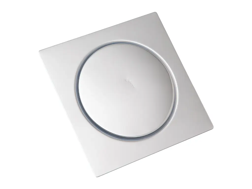 [4265] Ralo Quadrado Embutido Click Inteligente Para Banheiro Aço Inox Polido 15x15cm