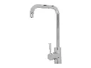Torneira Monocomando Em Aço Inox Polido Bica Giratória e Arejador