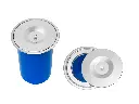 Lixeira De Embutir Basic 8L Balde Plástico Com Tampa Removível Em Aço Inox Escovado