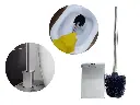 Escova Sanitária com Suporte em Aço Inox Escovado 8x8x12cm