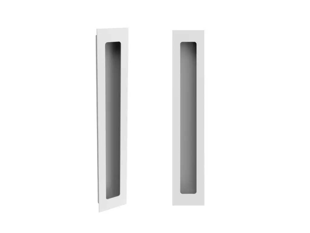 [4337] Puxador Concha/Cava 30cm Em Aço Inox Cor Branco Fosco (2un)