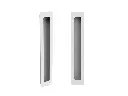 Puxador Concha/Cava 30cm Em Aço Inox Cor Branco Fosco (2un)