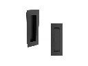 Puxador Concha/Cava 15cm Em Aço Inox Cor Preto Fosco (2un)