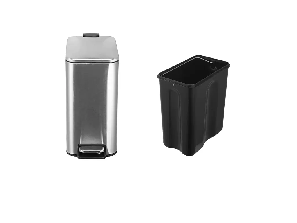 [4377] Lixeira Linius Inox Escovado 5L Pedal e Tampa com Amortecimento