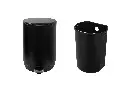 Lixeira Metal Linius Essence 5l Preta Pedal Com Amortecedor