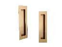 Puxador Concha/Cava 20cm Em Aço Inox Cor Dourado Zen (2un)