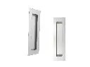 Puxador Concha/Cava 20cm Em Aço Inox Cor Branco Pérola (2un)