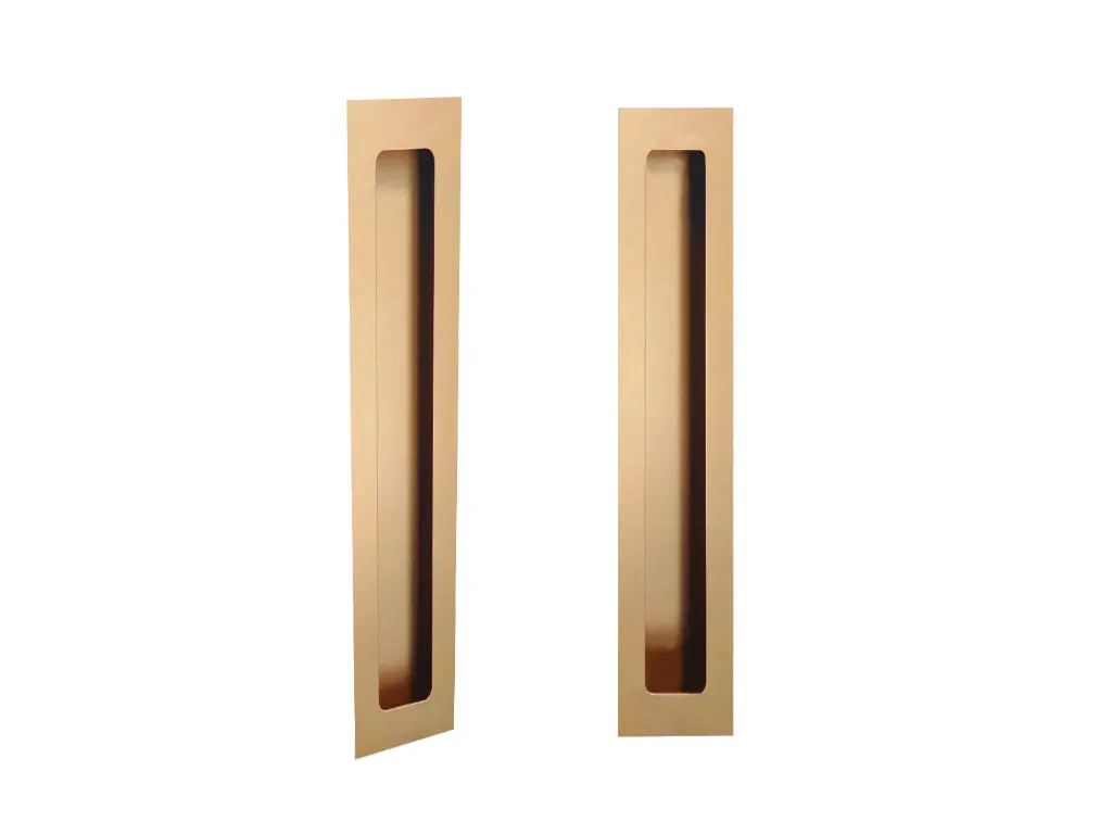 Puxador Concha/Cava 30cm Em Aço Inox Cor Dourado Zen (2un)