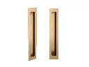 Puxador Concha/Cava 30cm Em Aço Inox Cor Dourado Zen (2un)