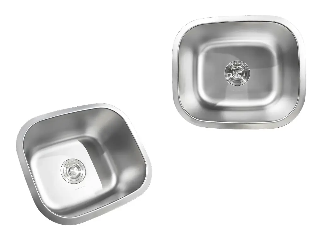 [4434] The 'Basic' 50x40cm Undermount Sink in Satin Stainless Steel with 4½″ Drain Assembly