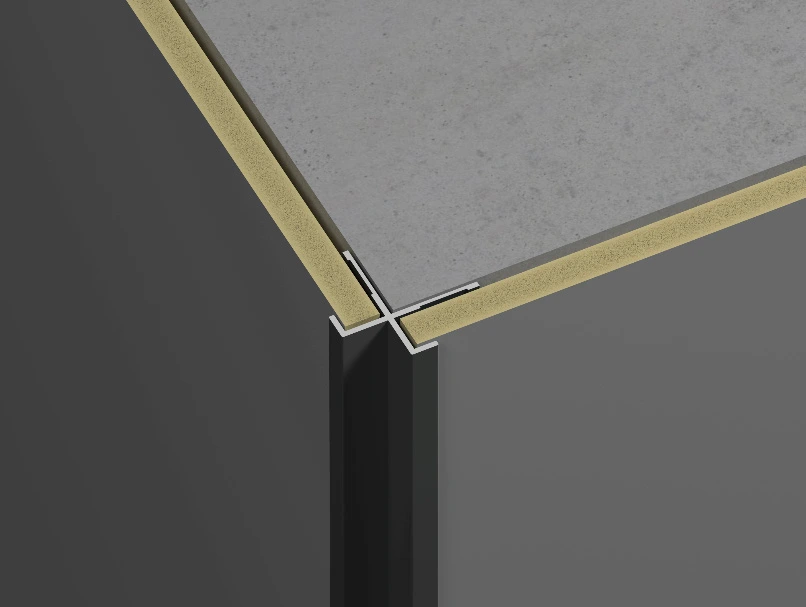 [5501 Black] 5501 External Corner for 5mm Wall Panel (Black)