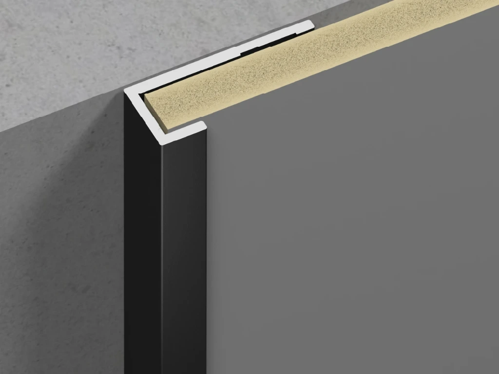 Perfil de remate 5504 para painéis de parede de 5 mm