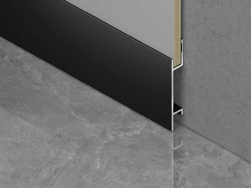 Rodapé plano 5507 para painéis de parede de 5 mm