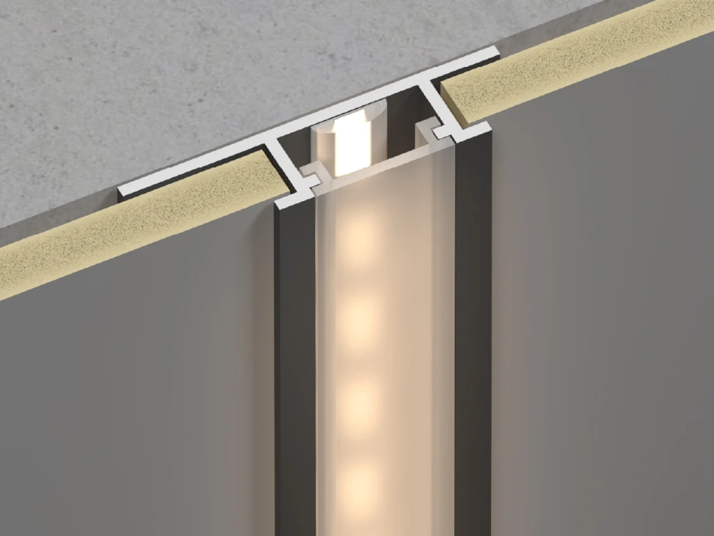 [5512 Black] 5512 Center Seam Light Strip for 5mm Wall Panel (Black)