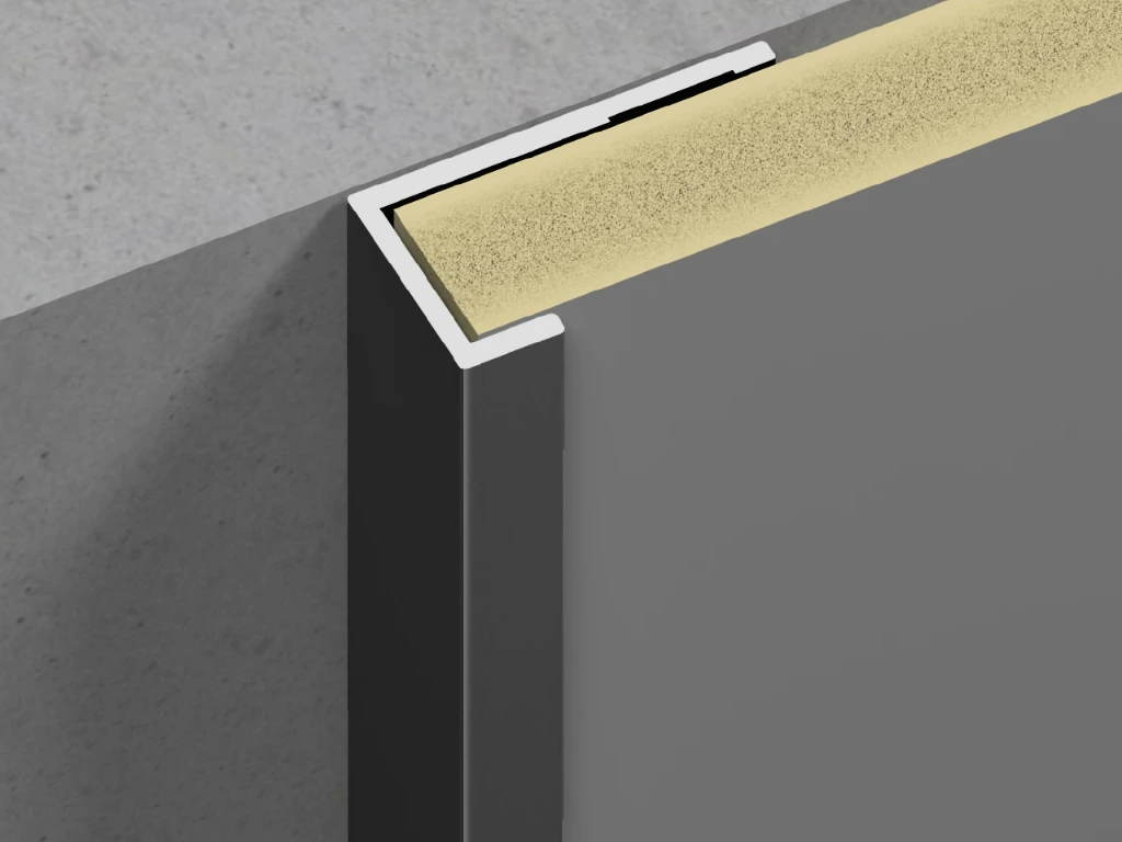 [104-N Black] 104-N Edge Trimming for 8-9mm Wall Panel (Black)