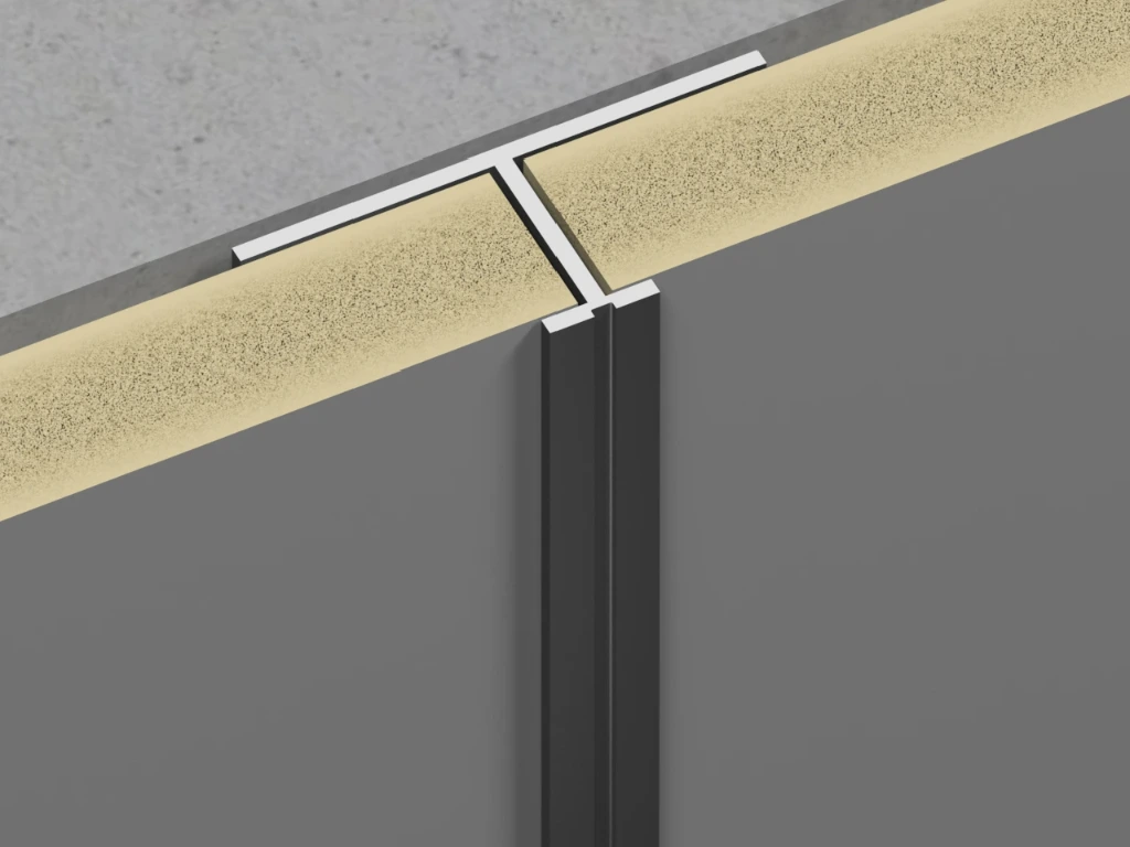 [8405 Black] Perfil de união em "H" com bisel em V 8405 para painéis de parede de 8-9 mm (Black)