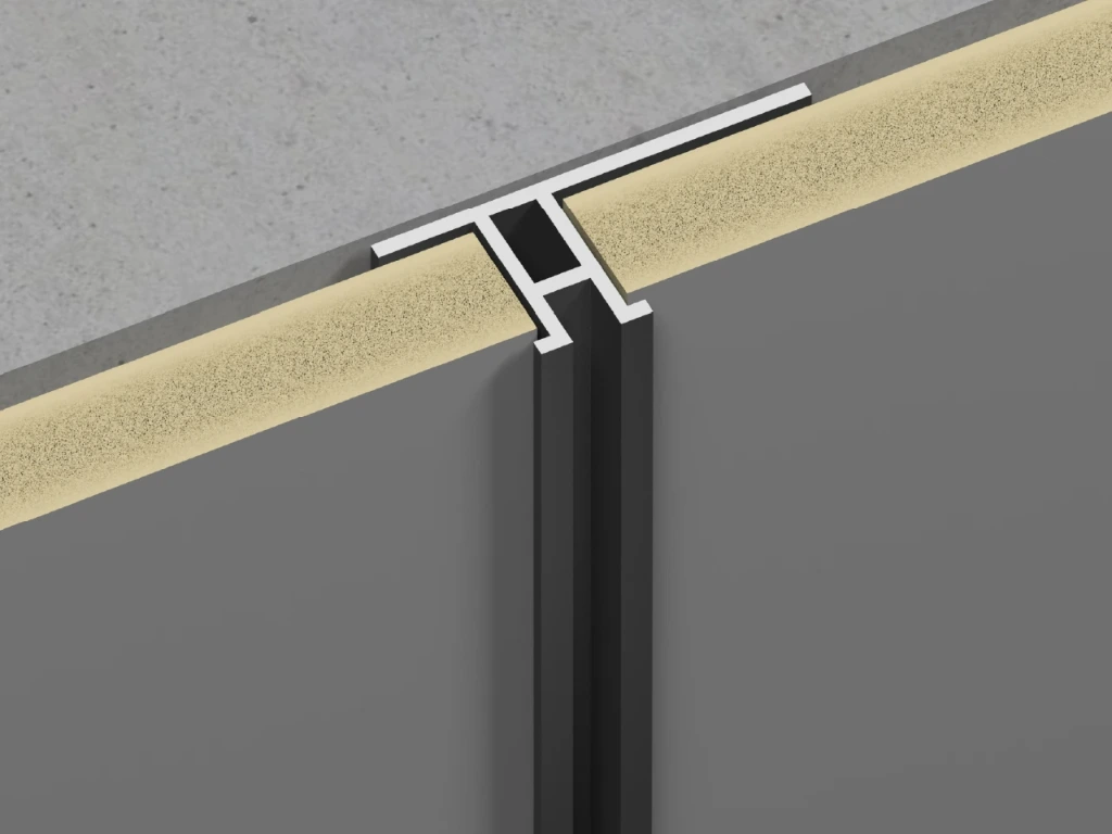 [106-A Black] 106-A Open "H" Shape Line for 8-9mm Wall Panel (Black)